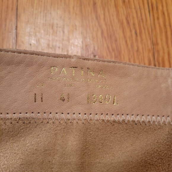 Patina 11 Suede Ankle Boots 41 VERO Square Toe Handmade Portland Leather - Picture 6 of 7